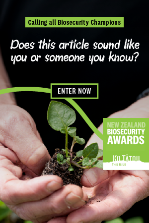 Biosecurity Awards banner advertising entries are open now