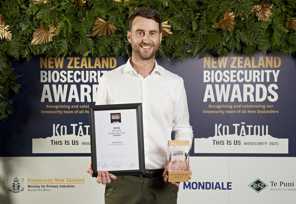 Winner: Kane McElrea from Northland Regional Council  - AsureQuality Emerging Leader Award