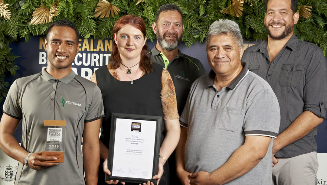 Te Roroa Commercial Development Company 2019 Biosecurity Community Kahiwi Award Winner 1000 x 690