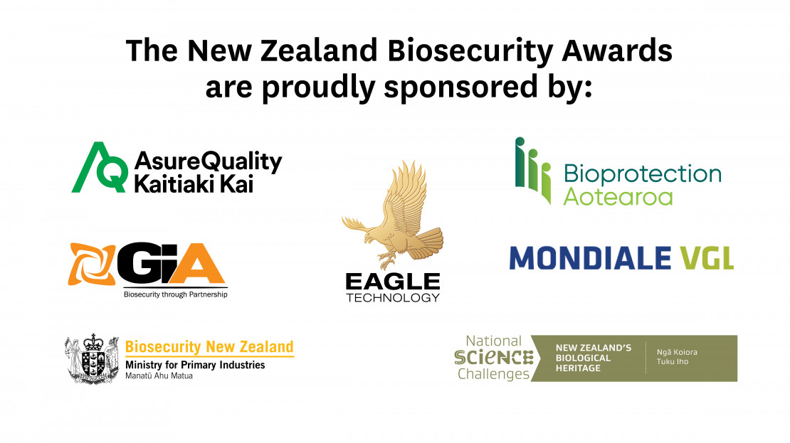 2021 NZ Biosecurity Awards Ko Tatou website sponsors strip