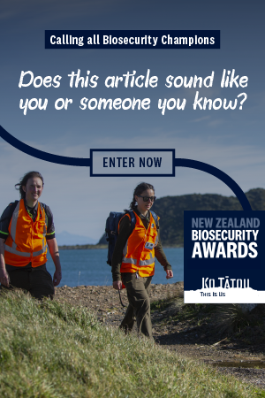 Biosecurity Awards banner advertising entries are open now