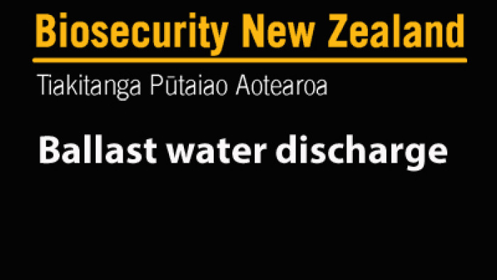 Rules to manage ballast water discharge Biosecurity New Zealand